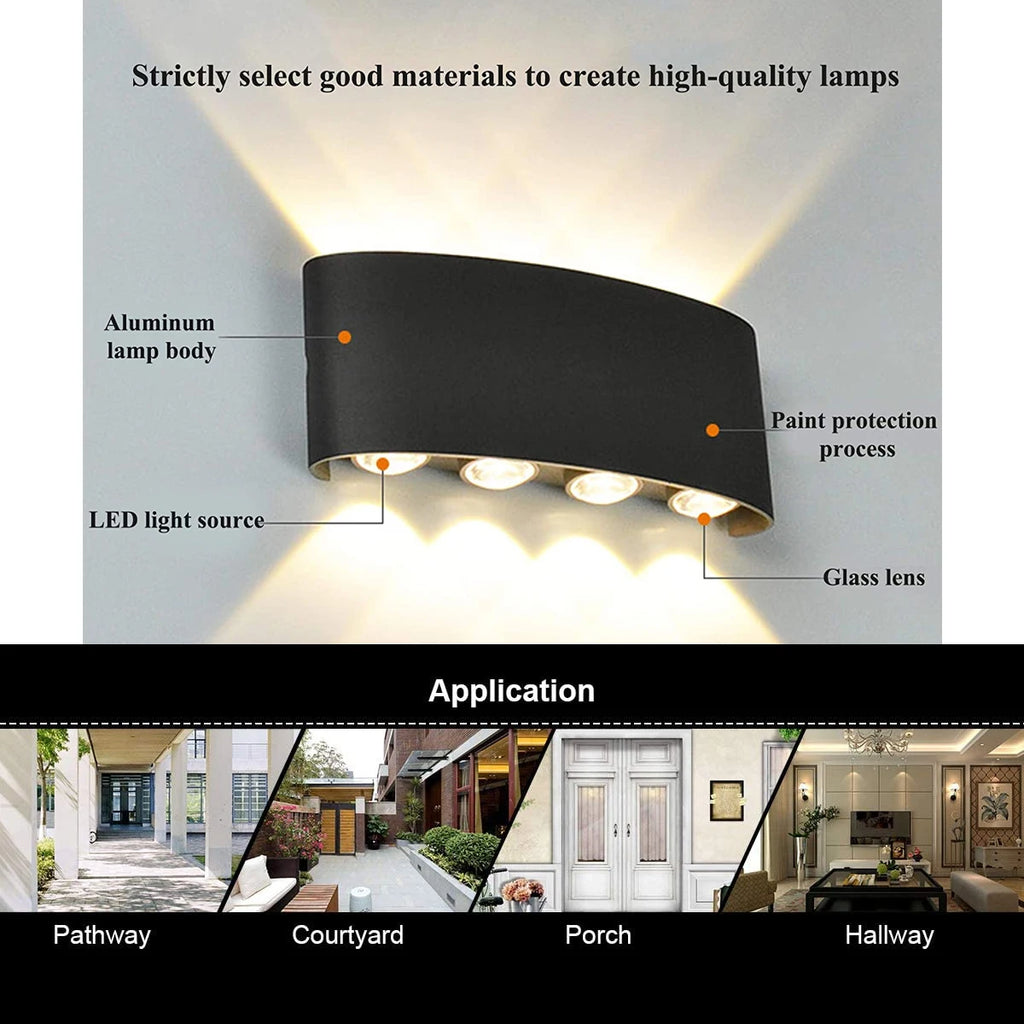 Led Wall Lamps Outdoor Indoor Waterproof IP65 wall lights for home AC110-220V 2/4/6/8/10/12W Garden Lights Outdoor Light decor