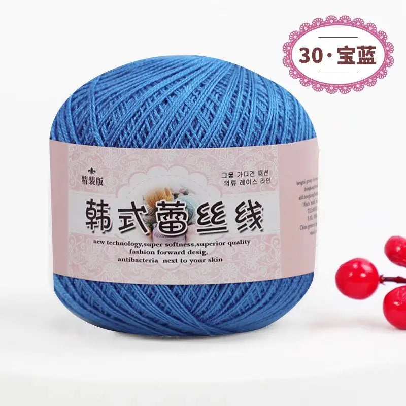 Korean Handmade Knitted Sweater Coaster Jacket DIY Baby Pure Cotton Yarn Carded Dyed Anti-Pilling
