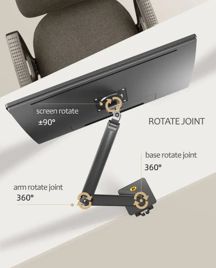 NB G40 G42 G45 Gas Spring Arm 22'-40' Screen Desktop Monitor Holder 360 Rotate 3-15kg 3-12KG Arc Screen/Ultra Wide Flat Screen