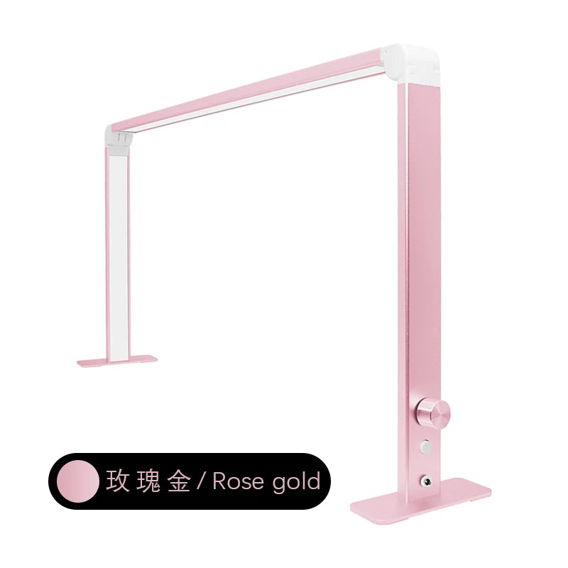 HOT SALE Folding Led Table Lamp Square Silver Nail Salon Led UV Desk Lamp 30" Nail Lash Extensions Table Lamp Warm White Light