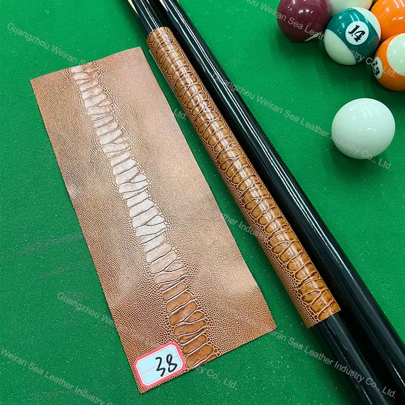 Genuine Cow Skin Pool Billiards Cue Grips Non-Slip Protective Sleeve Wrap with Different Print Pattern Genuine Leather Club Wrap
