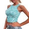 Hot Sale Hawaii Flower and Leaf Printed Summer Breathable Lady Sexy Tops Fashion Polynesian Pattern Vest Women's Skinny Tank Top