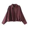 KAR&OT ZA 2025 Spring New Women's Retro Loose Fashion Casual Lapel Long Sleeve Jacket 4344155