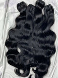 15A Human Hair Body Wave Bundles 100% Virgin Vietnamese Hair Extensions for Women Natural Black Weaving Machine Double Weft Perm