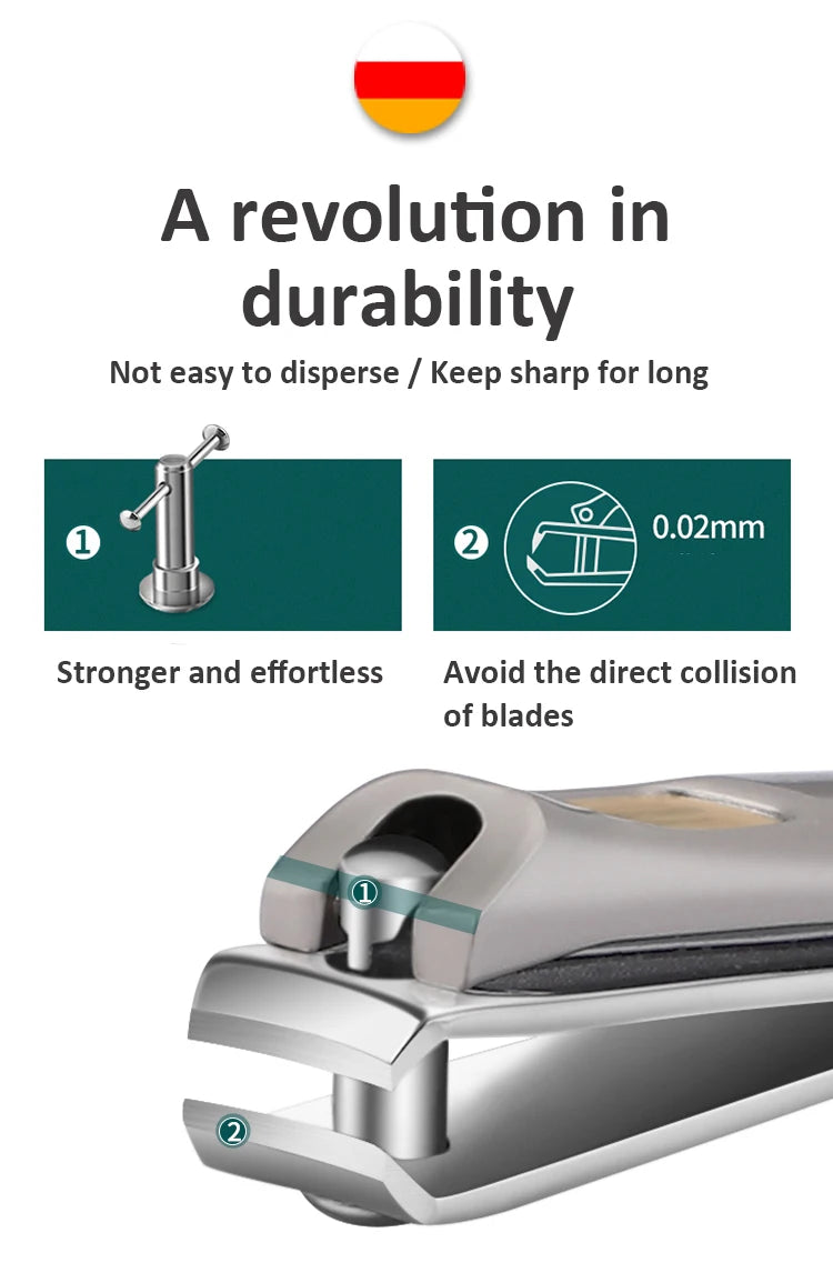 Nail Trimmer Pedicure Scissor Nail Clippers Stainless Steel Anti Splash Fingernail Cutter Manicure Tools Bionics Design