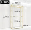 Wholesale Boutique Clothing Stand Golden Stainless Steel Clothing Shelving Rack Luxury Clothing Wall Racks for Garment Shop
