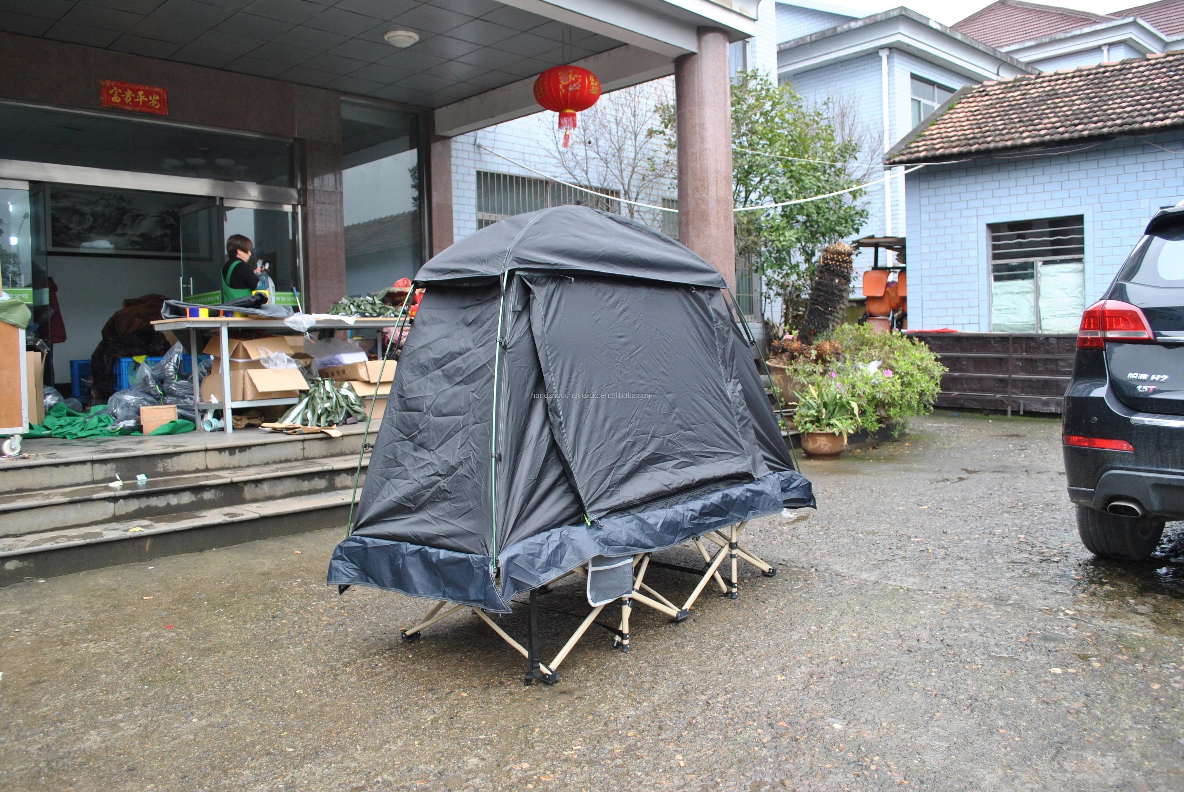 Cot Tent,Camping Tent,Backpacking Tent,3 Way Tent,Solo Tent,1 Person,Quick Setup,CZ-336 Camping tent build on cot or use alone