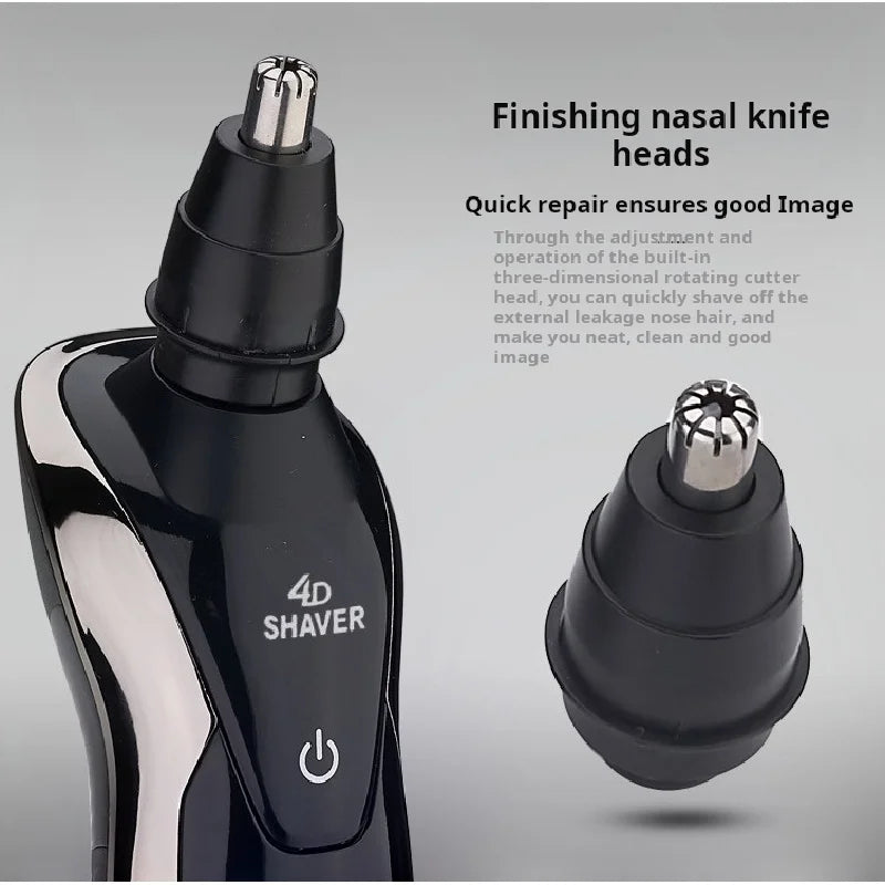 MENGLI RQ9001 Men's 4D Multifunctional Rotary Electric Shaver USB Rechargeable Triple Blade Waterproof IPX5 Face Shaving
