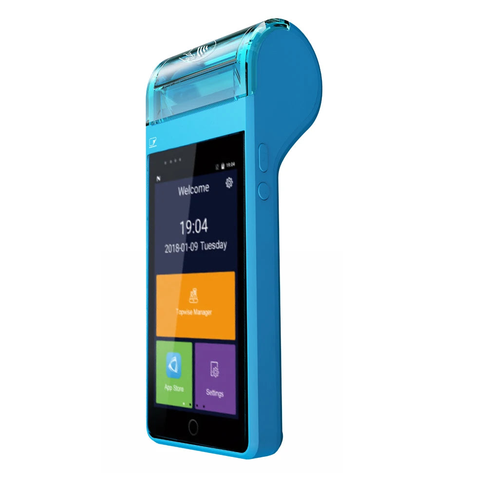 Handheld Smart Terminal Android 7.0 NFC POS Mobile Payment System with Thermal Printer Scan Code Function for Business Use