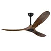 60'' Wood Ceiling Fan No Light, Reversible and Silent DC Motor, Modern Ceiling Fan with Remote Control for Bedroom, Living Room