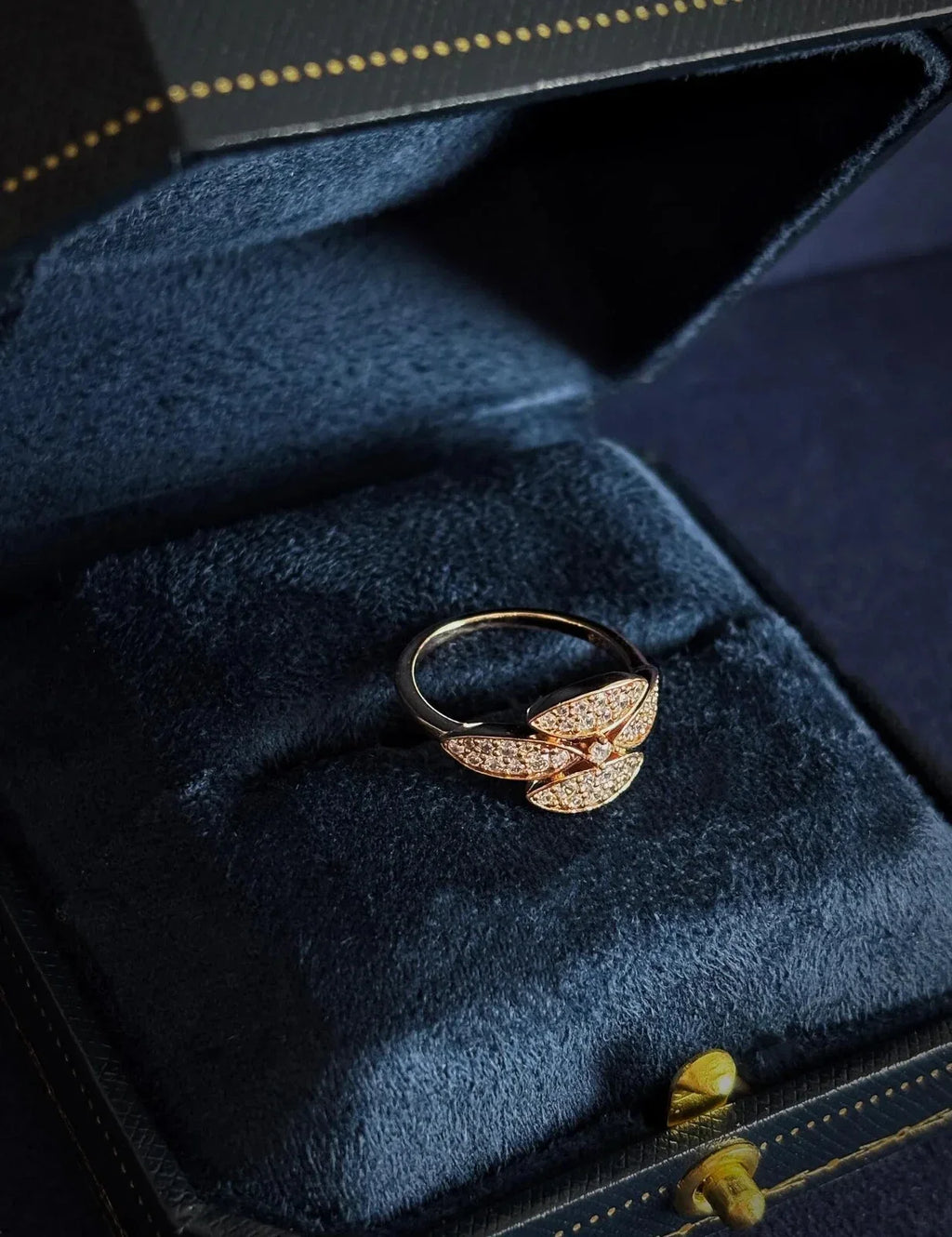 Vintage Inspired Dainty Floral Moissanite Ring Rose Gold Plated 925 Silver Pave Diamond Rings