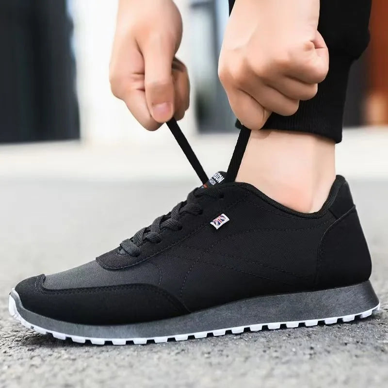 PONERAIT Men's Retro Breathable Canvas Sports Shoes Spring Summer Autumn Outdoor Hiking Walking Jogging Sneakers Mesh Composite
