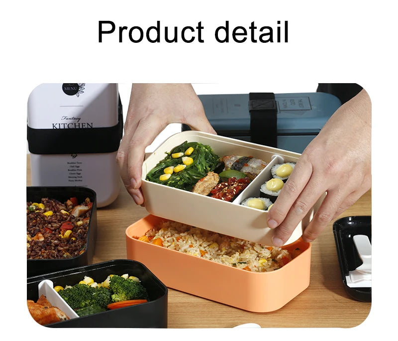 Lunch Box Eco Friendly Food Container Bento Microwave Heated Lunch Box for Kids Health Food Box Lunchbox Meal Prep Containers