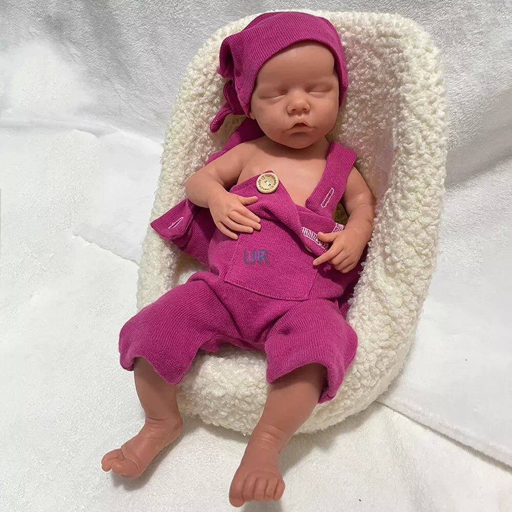 DIY Painted Silicone Reborn Baby Dolls 17" Open Mouth Newborn Dolls Washable Silicone Dolls As Artist Collection