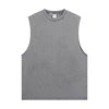New Arrivals 275 GSM Cotton Fabric Boxy Sleeveless T Shirt Retro Washed Raw Edge Blank Damaged Vintage Sleeveless Tank Top