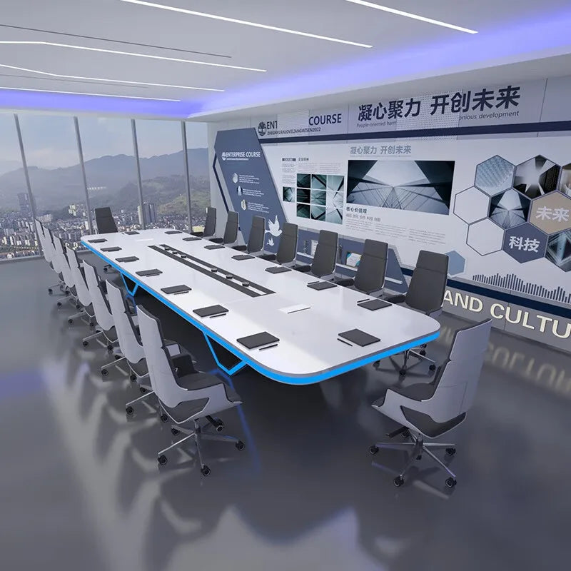 Modern Design Wood Panel Adjustable Height Conference Table for Home Office and Commercial Use Long U V Shape Meeting Desk