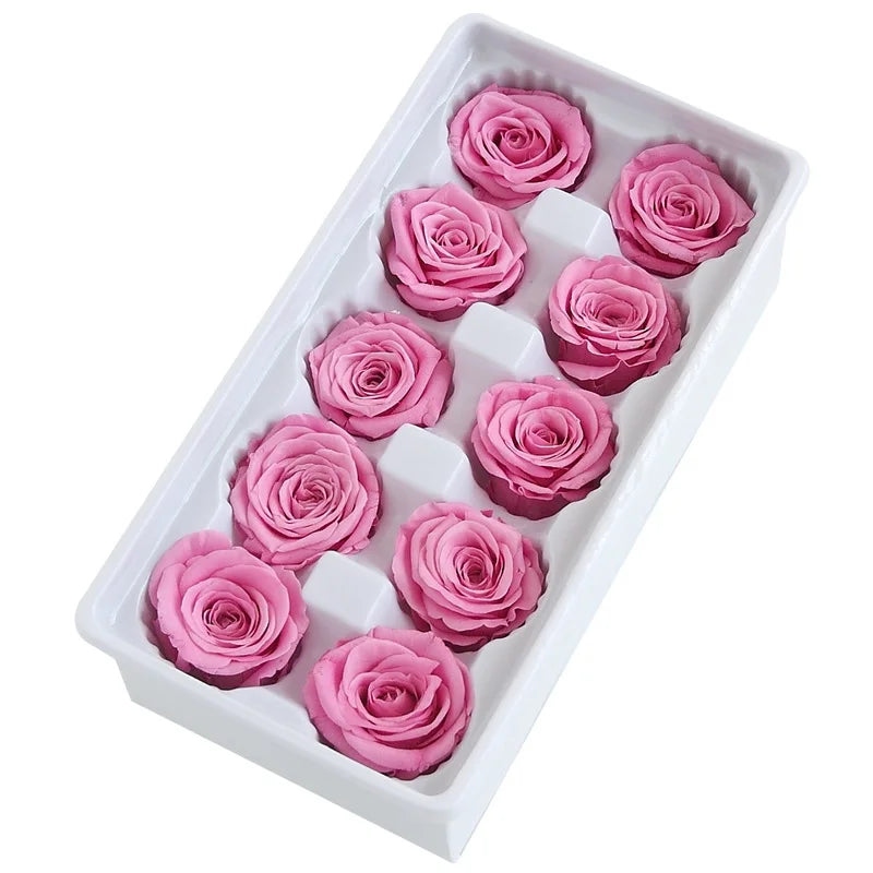 Factory Wholesale Preserved Rose Natural Flower Preserved Eternal Rose Heads Bud 4-5 cm in Bulk