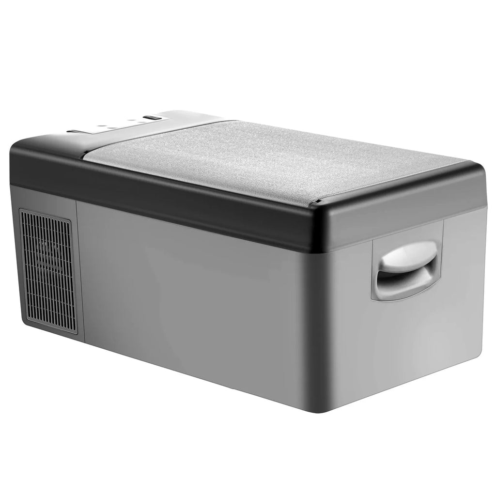 EU Ready Stock Portable Car Freezer, 15L Portable Refrigerator Freezer, Dual Storage Zone Camping Freezer, -4℉~50℉ 12 Volt