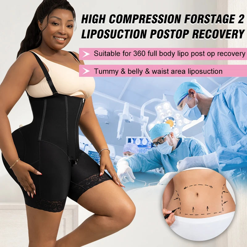 Women Waist Trainer Shapewear Compression Stage 2 Colombianas Moldeadoras Para Mujer Reloj De Arena Faja Cinturilla Abdomen