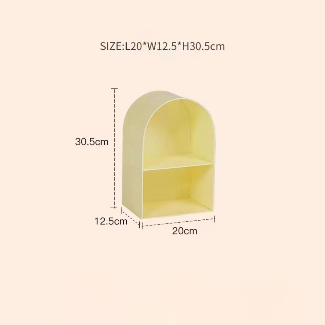 Double Tiers Acrylic Desktop Storage Rack for Cup & Perfume Organization