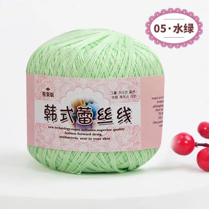 Korean Handmade Knitted Sweater Coaster Jacket DIY Baby Pure Cotton Yarn Carded Dyed Anti-Pilling