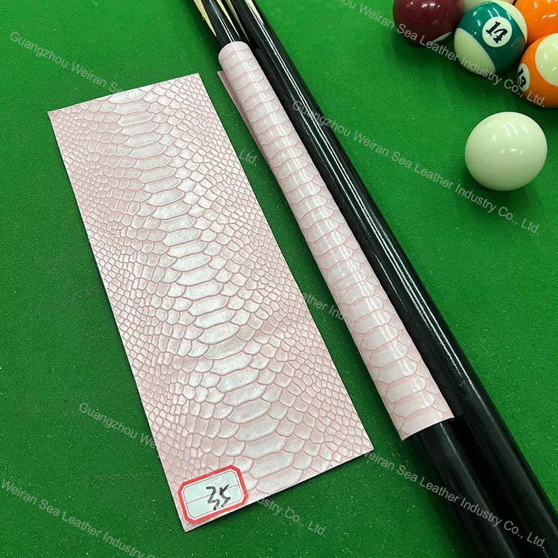 Genuine Cow Skin Pool Billiards Cue Grips Non-Slip Protective Sleeve Wrap with Different Print Pattern Genuine Leather Club Wrap