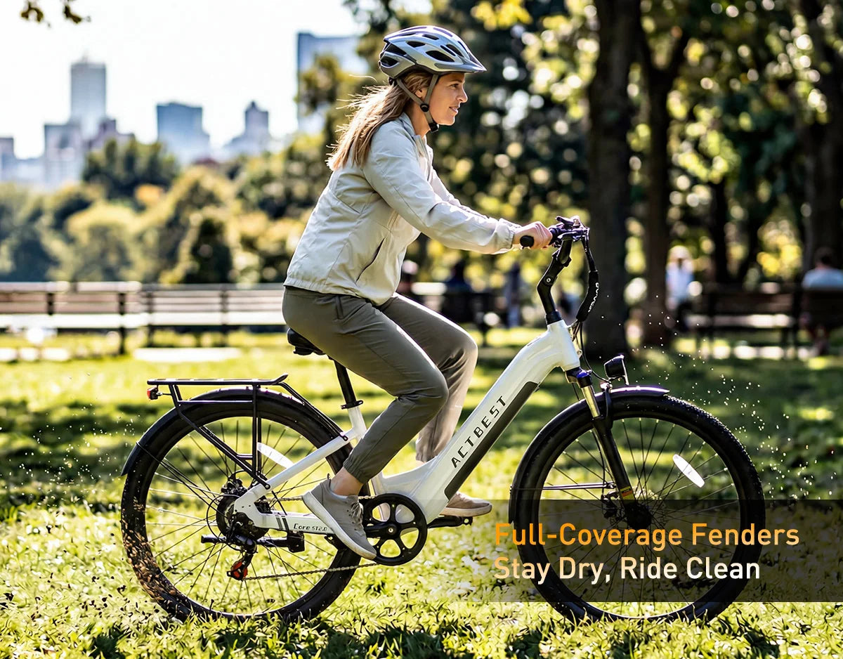 ACTBEST Core 2.0 27.5 US Warehouse Free Shipping Torque Sensor 48V 1200W Peak 28MPH Step-Thru Electric Bike