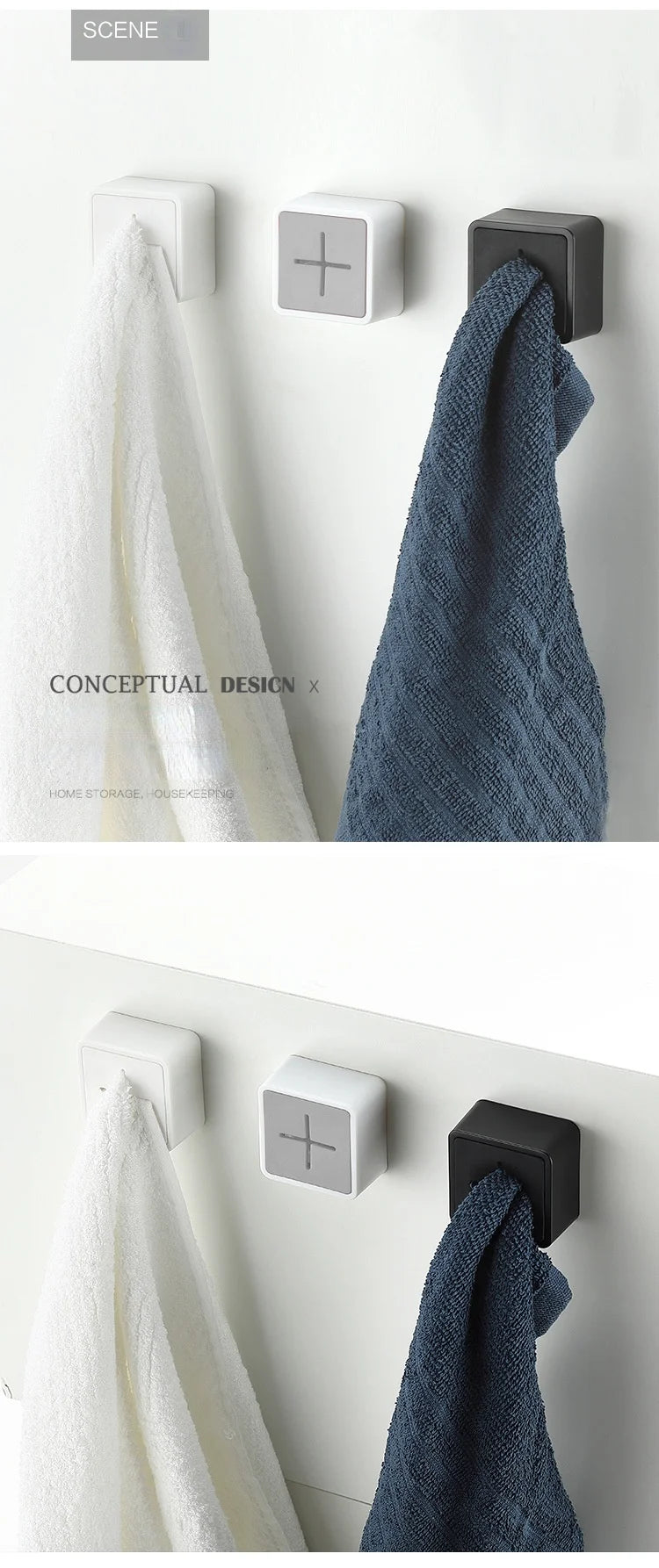 Towel Plug Holder Punch Free Silica Gel Bathroom Organizer Rack Towels Storage Wash Cloth Clip Bathroom Kitchen Accessories Tool