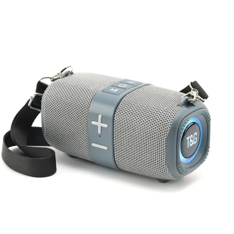 TG667 Portable BT Speaker 5W Outdoor Heavy Bass RGB LED Card Slot TWS Mini Battery Powered Compatibility Diaphragm Subwoofer