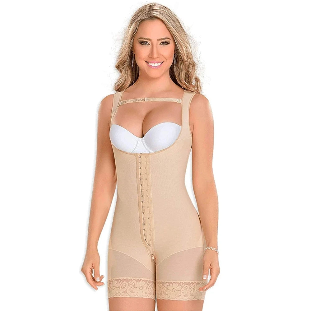 OEM Fajase Colombianas Compression OEM Full Body Lace Bodysuit Stretching Underwear Slimming Girdle for Women Shapewear Corset