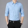 Men 2024 Spring Summer Suit Solid Color Lapel White Shirts Long Sleeve Button Down Business Formal Professional Slim Black Shirt