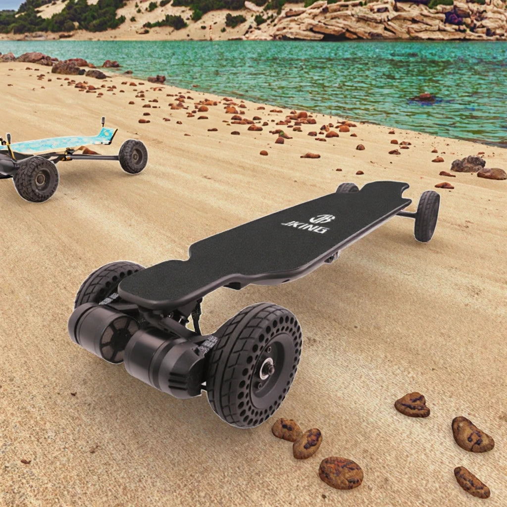 Dual Belt Drive 40km/h Waterproof Electric Skateboard Off-Road Mountain Board 20km Range 6inch Maple Deck ABEC-7 Bearings 150kg