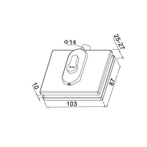 Condibe Stainless Steel Cover Glass Door Lock