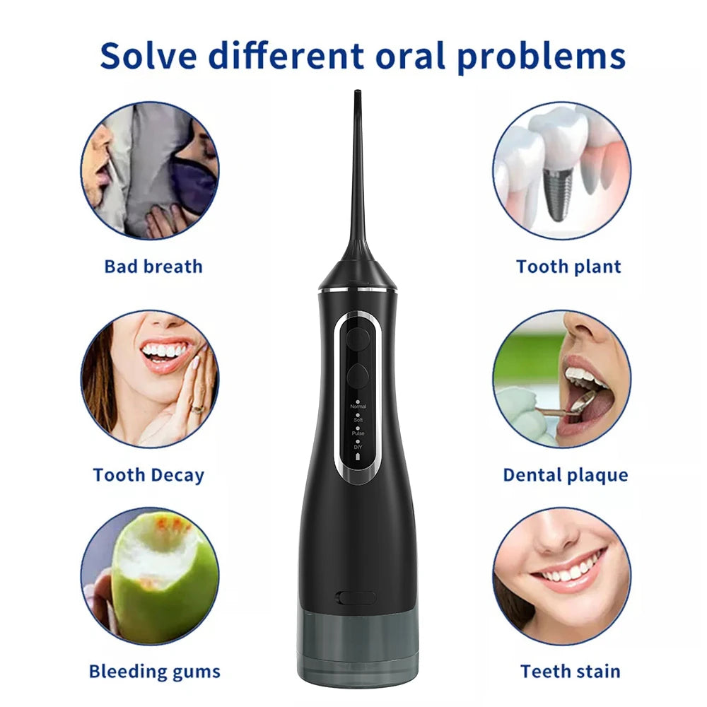 Portable Cordless Oral Irrigator  Teeth Cleaning Water Flosser Electric Flosser