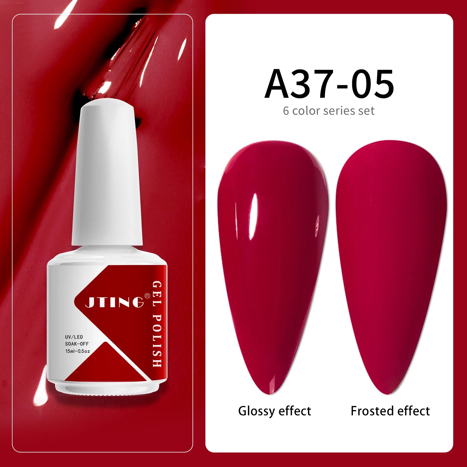 JTING Normal Bulk Gel Nail Polish 6Colors OEM/ODM Factory Manufacturer Custom Gel Nail Polish Bottle 15ml Uv Nail Gel