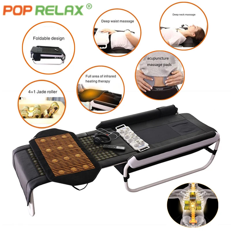 Massage Pad Roller Supplier Fir Far Infrared Jade Master V4 Physical Therapy Heating Massage Bed Spinal Traction Tables & Beds