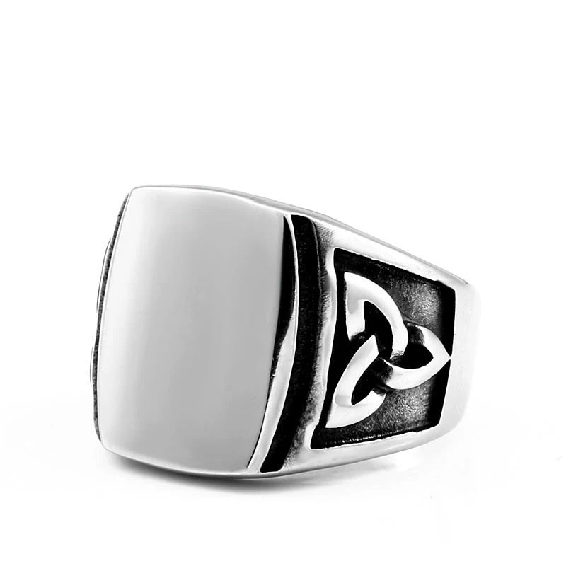 OAHLAN Wholesale Fashion Jewelry Vintage Viking Celtic Knot Titanium Stainless Steel Rings for Men