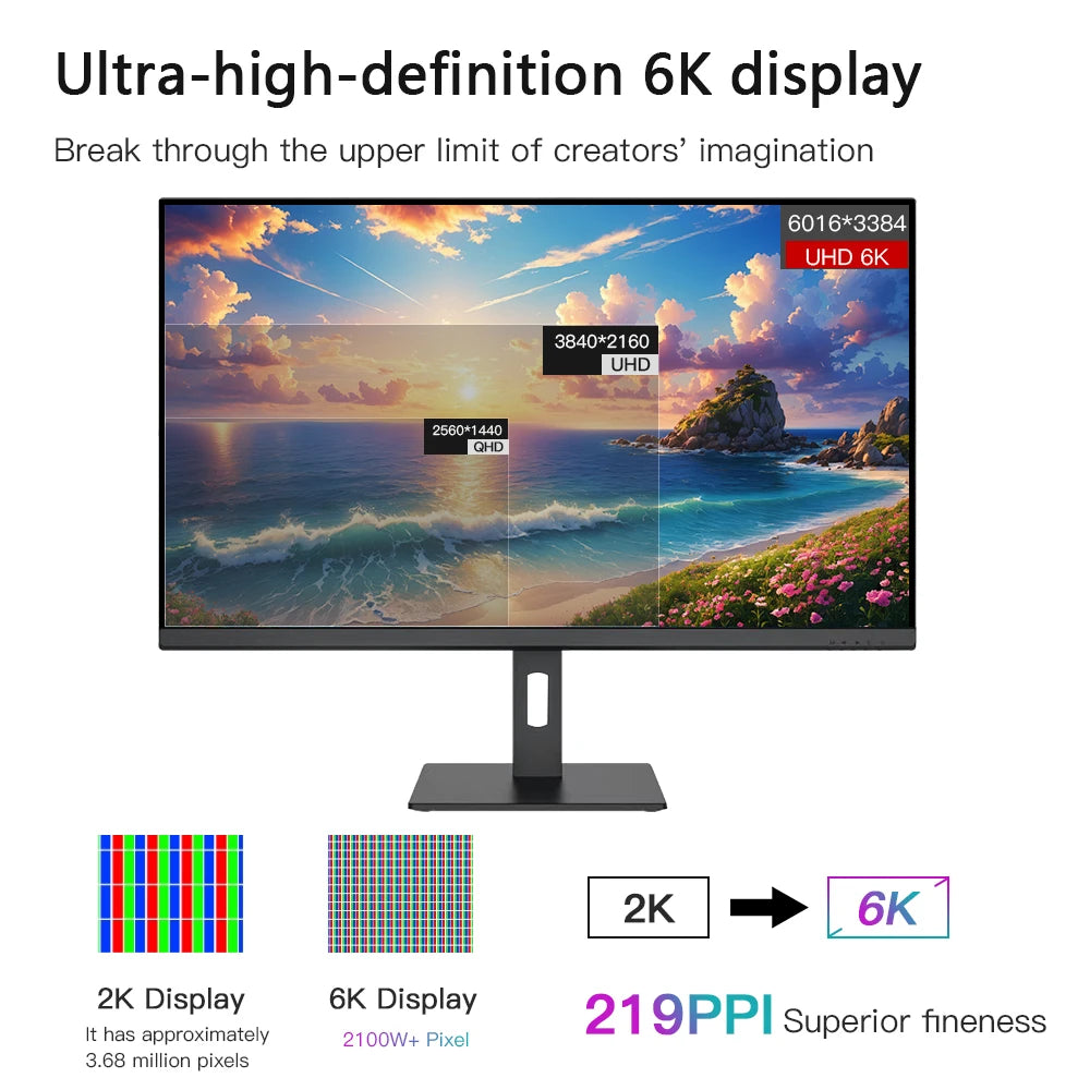 Low Price, High-quality 32 Inch 6K LED IPS HDR Office Design Gaming Desktop Monitor for Sale in Stock