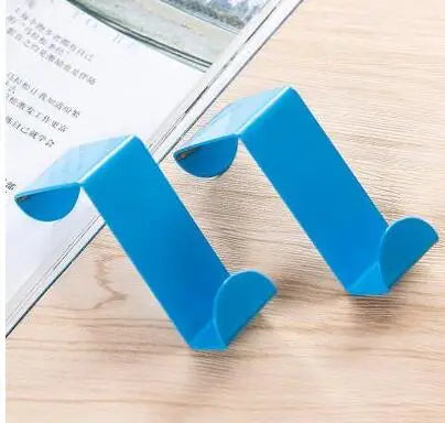 2pcs Stainless steel Door Hook Z Type Kitchen Cabinet Clothes Home Storage Hanger Bathroom Towel  Organize Hardware Accessories