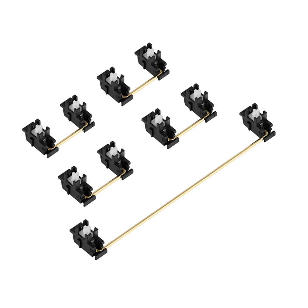 DUROCK Piano Plate Mount Stabilizers 2u 6.25u 7u Panda Stabilizer Gold-plated Wire Plate Stabs Smokey Clear Keyboard Stabilizers