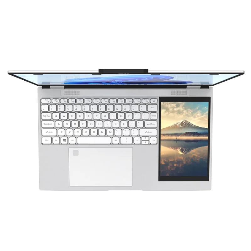 2026 New Game Personal and Home Laptops 15 Inch + 7 Inch Intel N95 RGB Backlit Keyboard Dual Screen Touch Office Business Laptop