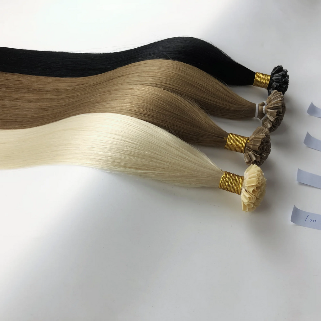Factory Supply U Tip Hair Extensions 100% Natural Virgin Raw Hairs Customized Color U Tip Human Hair Extensions
