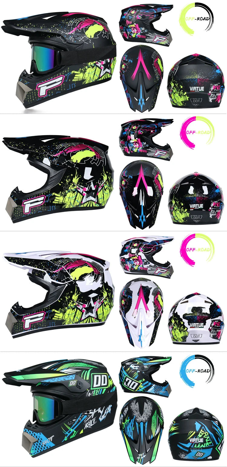 Send 3 pieces gift motorcycle helmet children off-road helmet bike downhill AM DH cross helmet capacete motocross casco