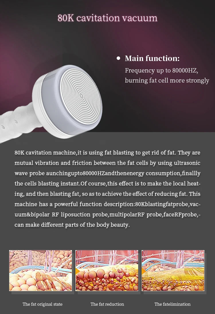 FARSLIM 3D Body Shaping Contouring Sculpting Cavitation Vacuum 80K Slimming Weight Loss Machine for Beauty Salon