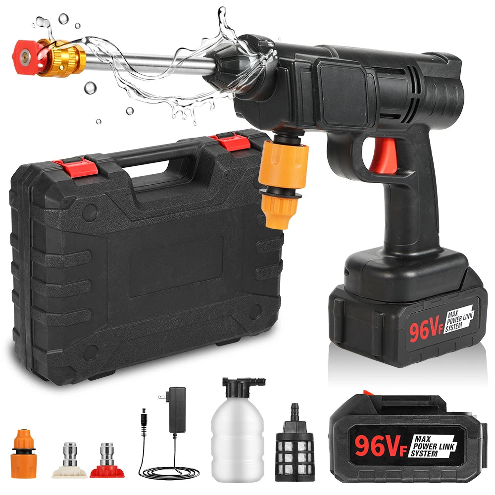 Convenient Versatile 21V Car Washer High-Pressure Multi-Functional Water Gun Made Metal Plastic Steel Stainless PP for Car Wash