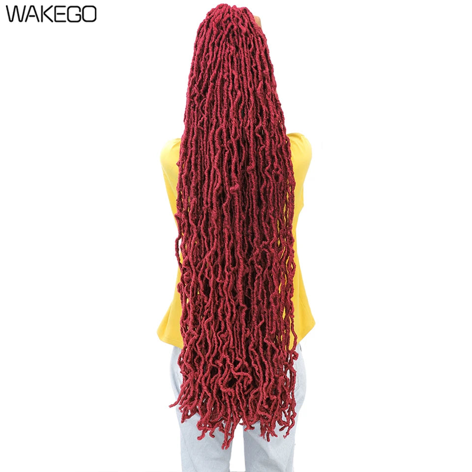 Top Faux Dreadlocks Extension 36 pulgadas Super Long New Faux Locks Crochet Braid Bouclé Pre Extended New Soft Locs Crochet Hair