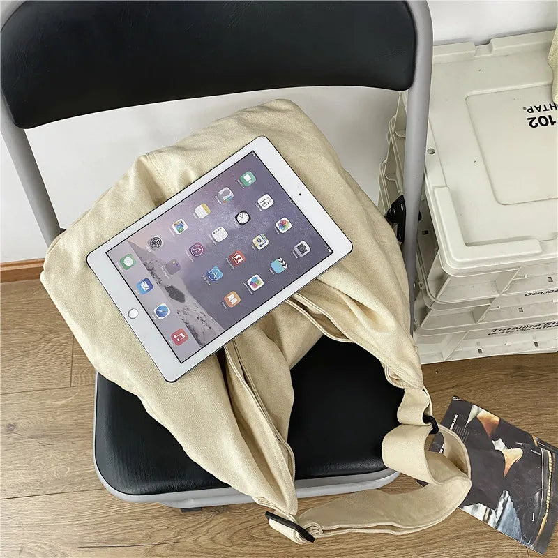 HOCODO New Bags for Women 2022 Canvas Shoulder Bag Fashion Large Capacity Handbags Female Casual Travel Bags Soft Crossbody Bags