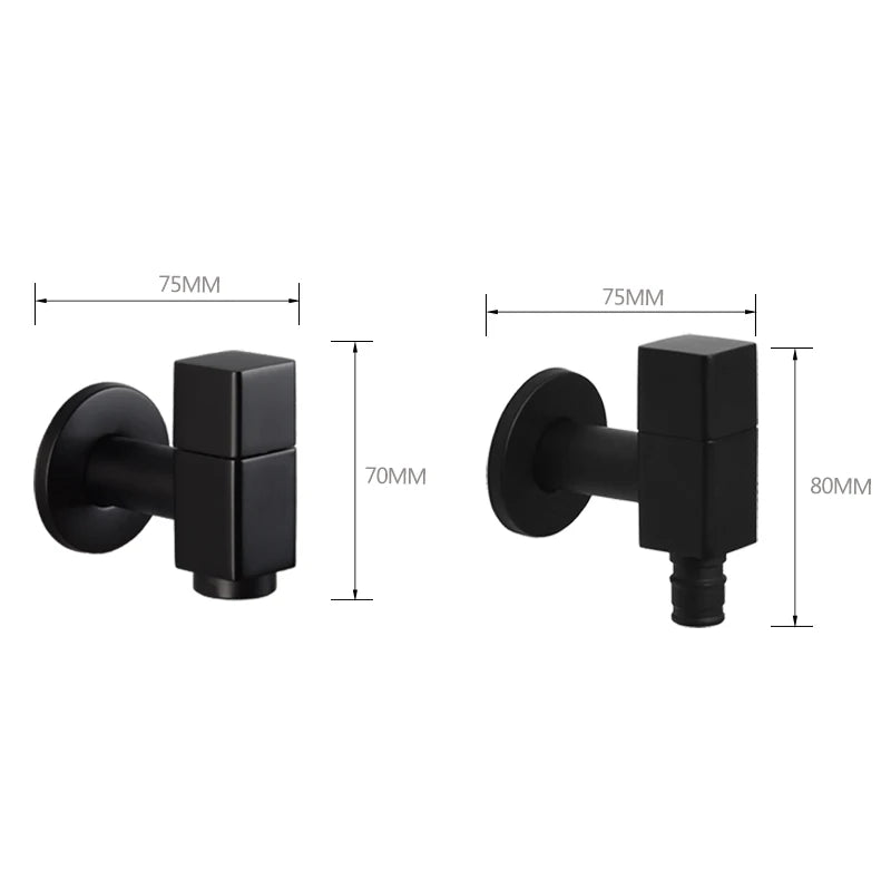 Washing Machine Faucet Tap Outdoor Garden Mop Pool Wash Faucets Bathroom Square Wall Mounted Solid Brass Sink Cold Water Tap