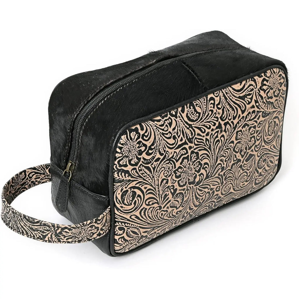 Men's Waterproof Travel Dopp Kit Shaving Toiletry Bag Black Water Resistant Grooming Organizer