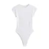 PB&ZA Women 2024 Summer New Fashion Screw Thread Jumpsuits Vintage Short Sleeve Female Playsuits Mujer